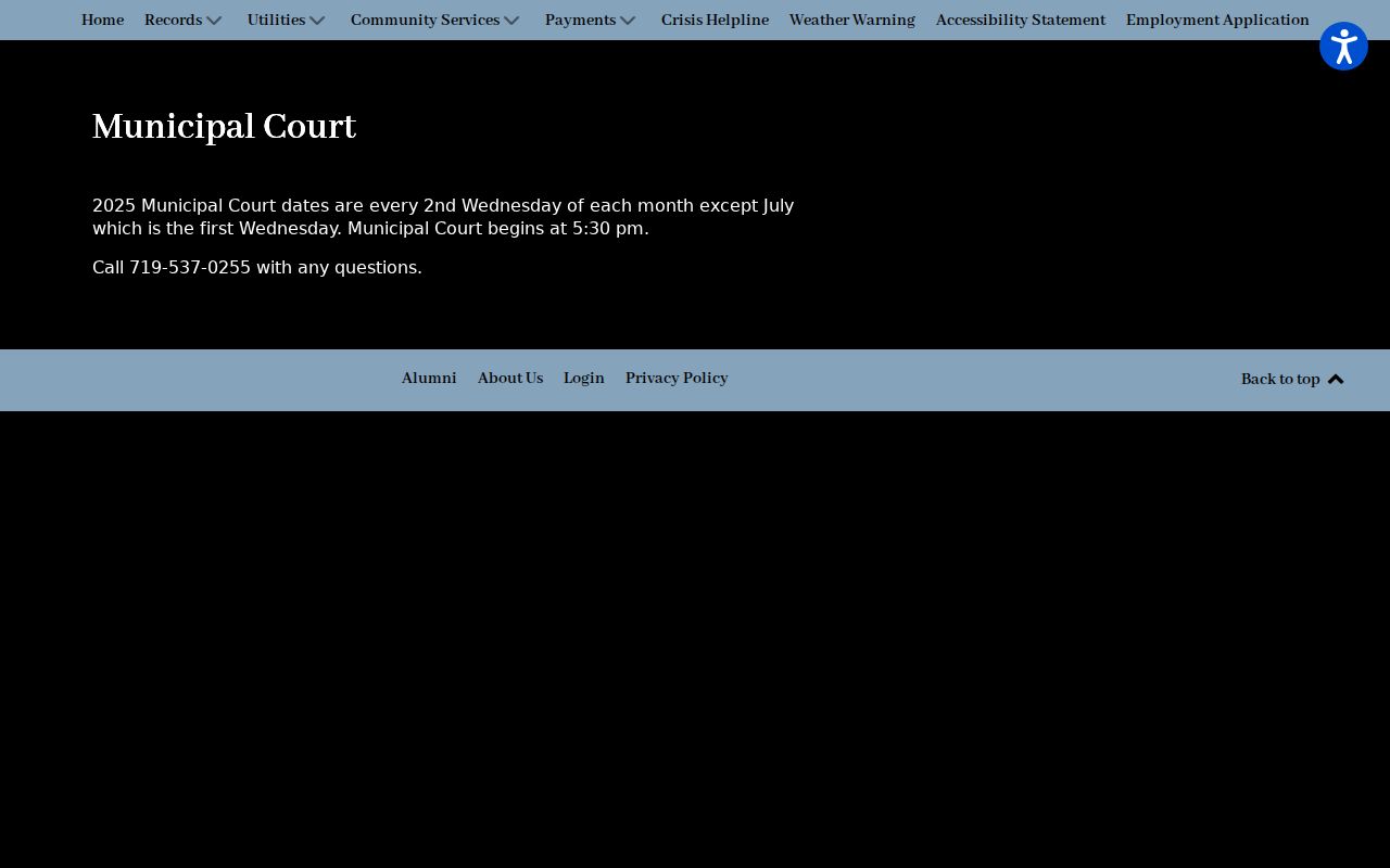 Holly criminal records municipal court schedule