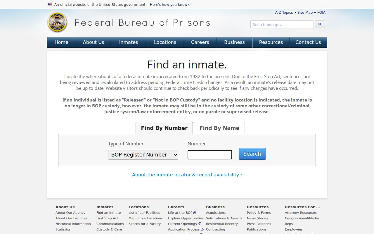 Prowers County arrest records and federal inmate locator distinction