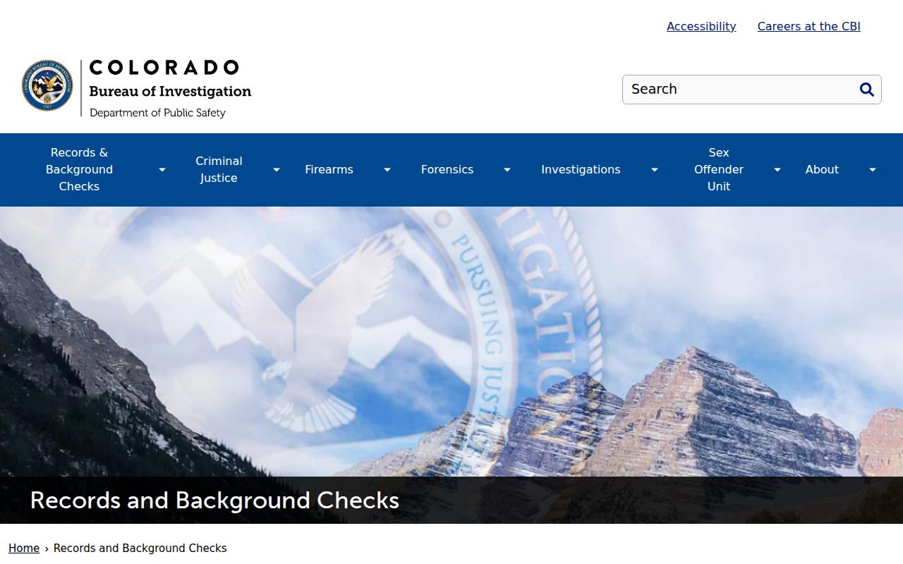 Prowers County criminal record options on the CBI records hub
