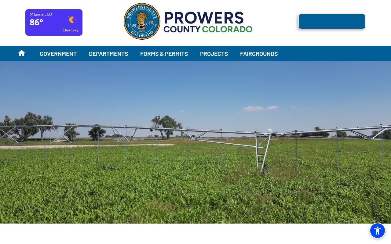 Prowers County criminal record agency directory on the county homepage
